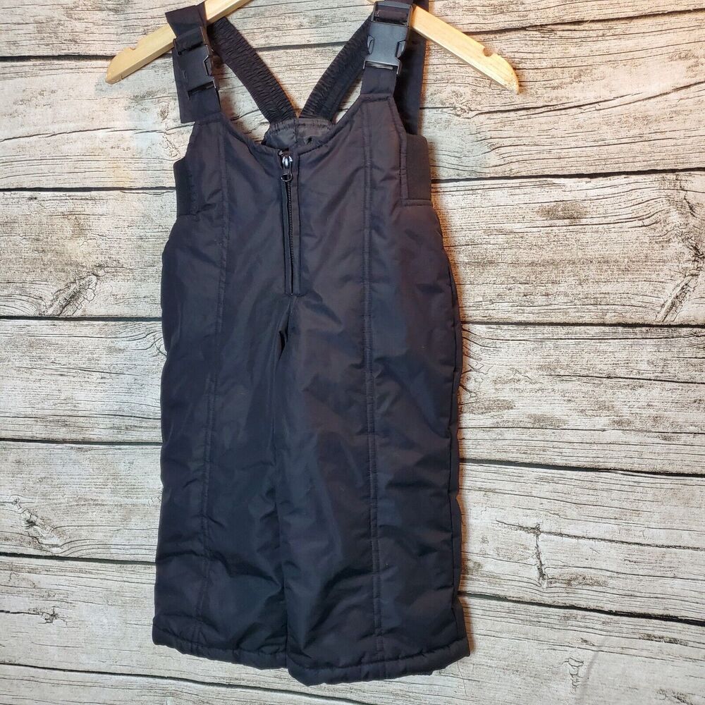 Toddler Sportcaster Black Snow Ski Bibs Waterproof Adjustable Size 2T